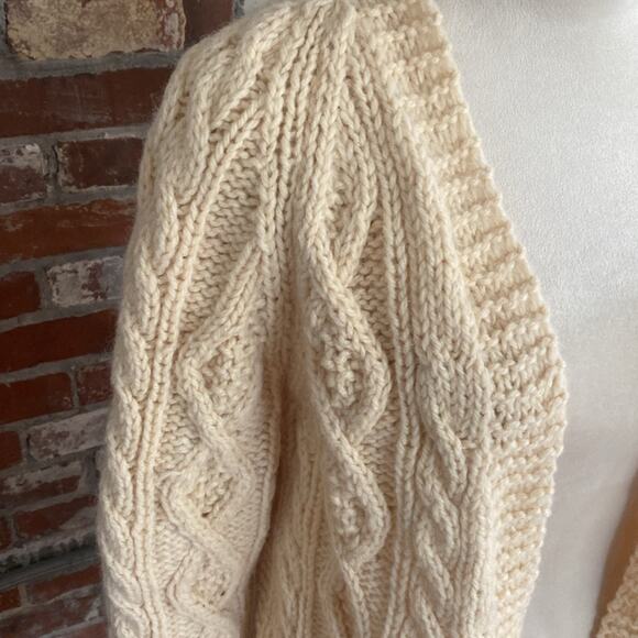 Vintage virgin wool made on Italy knit cardigan Filene’s vintage size XL - Picture 3 of 9